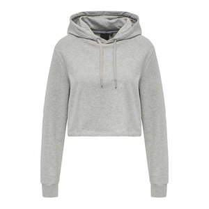 Sudaderas con capucha de las señoras al por mayor logotipo personalizado impresión bordado material de algodón transpirable mujeres Crop Top Sudadera con capucha tendencia OEM - Product Image 4