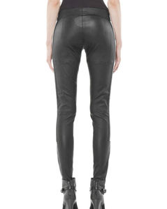 กางเกงดินสอหนังแกะแบบลำลองระบายอากาศได้ดีมีขนาดพิเศษเข็มขัดบางสไตล์ยุโรปล่าสุดจากโรงงาน - Product Image 2