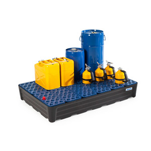 Piccola vasca di contenimento pro-line in polietilene (PE), con griglia, 120 litri, 1170x785x180 - Product Image 4