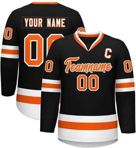 Meilleur prix Uniformes de hockey sur glace imprimés OEM Vente en gros Haute qualité Équipe sportive Maillots de hockey sur glace Matériel polyester - Product Image 3