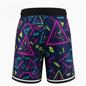 Men's Custom Satin <b>Basketball</b> Shorts Sublimated Team Identity Performance Bottoms High Waist Drawstring Closure for <b>Indoor</b> - Product Image 2