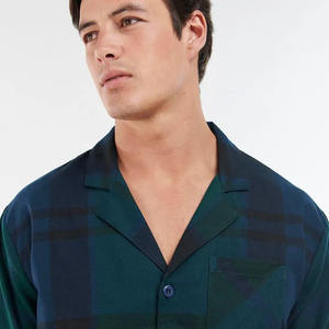 Conjunto de pijama Laith de gran escala para hombre de calidad superior, pijama de algodón transpirable ligero, bata de baño de manga larga sólida PK - Product Image 5