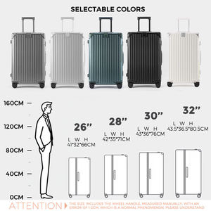 30 Inch Roomy Travel Suitcase PC Aluminum Frame Water-Resistant <strong>Luggage</strong> with Reinforced Quiet Wheels Cup Holder &amp; USB Port - Product Image 2