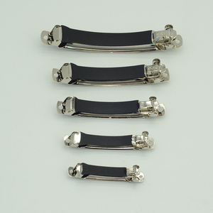 5Cm 6Cm 7Cm 8Cm 10Cm Gekrulde Randen Drie Delen Metalen Franse Haarspeldjes Met Rubberen Buis Clip Frankrijk Snap Metalen Haarspeldjes - Product Image 2