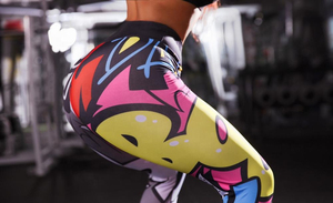 Leggings deportivos personalizados con bordado de chenilla Logotipo impreso digital en la cintura ODM Yogapants Crea tu propio diseño - Product Image 4