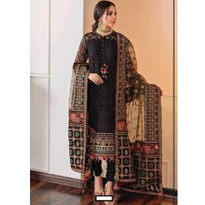 NOIR VENTE CHAUDE Vêtements indiens et pakistanais Pakistan Robe de BONNE Qualité Shalwar Kameez par WS INTERNATIONAL Nouvelle Robe DESI WEAR - Product Image 5
