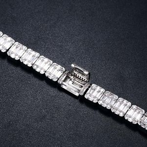 สร้อยคอบาแกตต์เย็นแบบโซ่เงินสเตอลิงฮิปฮอปสุดหรู - Product Image 2