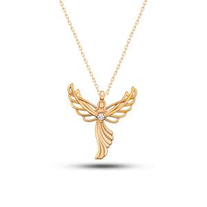 AZURIS Collier pendentif ange en argent 925 Élégant fin d'origine dinde - Product Image 1