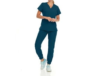 Tenues d'hôpital personnalisées bleues, élastiques, souples et confortables, uniformes d'infirmière, vêtements de travail, qualité supérieure - Product Image 3