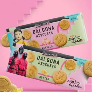 Prix compétitif Fabriqué en usine de qualité supérieure Yummers Dalgona Biscuit avec formes Cercle Étoile Parapluie Triangle 140g - Product Image 3