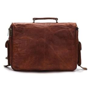 Sac en cuir marron véritable pour appareil photo reflex numérique avec fermeture à glissière Design pliable pour un emballage facile Fournisseur indien - Product Image 2