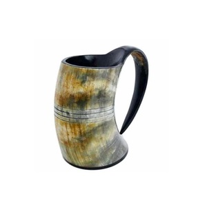 Authentic Eco-Friendly Viking Horn <b>Mug</b> Handmade Buffalo Horn Food Grade Medieval Style Religious Feng Shui Animal Beer <b>Mug</b> - Product Image 3
