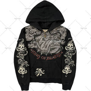 Sudadera con capucha personalizada para hombre Ropa de equipo Premium Impresión personalizada DTG DTF Bordado por sublimación Diseño de diamantes de imitación Entrega global - Product Image 1