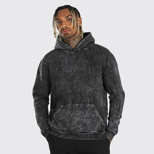 Sudadera con Capucha para Hombre, Diseño de Primera Calidad, Precio al por Mayor, Lavado Ácido, Bordado, Logotipo Personalizado, 100% Algodón, Felpa, Ecológica - Product Image 1