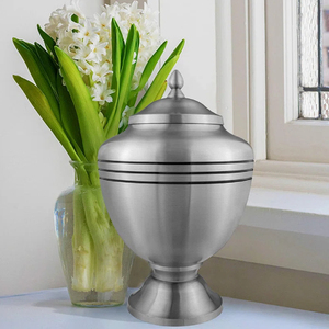 Competitive Price Metal Cremation Urn with Unique Design Timeless <b>Ashes</b> Storage Cremation Pot Funeral Supplies - Product Image 3