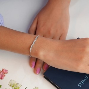 Trending Trillion Cut Lab Diamond Bracelet Diamante natural en 14KT Pulsera de oro sólido Joyería fina de diamantes reales para mujeres - Product Image 2