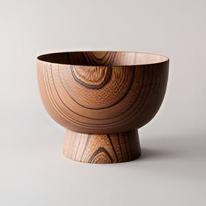 Bols en bois de vente chaude bols sculptés écologiques faits à la main avec de l'émail coloré à l'intérieur à l'extérieur pour la salade et le service 2024 - Product Image 3