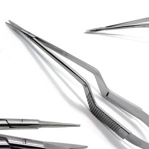 กรรไกรผ่าตัดตาแบบใช้ซ้ำได้ ยี่ห้อ Castroviejo Yasargil สีเงิน สำหรับงานผ่าตัดขนาดเล็ก งานหู คอ จมูก ขายดี - Product Image 3