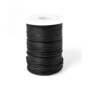 Cordon en cuir rond finition mate pour bijoux et bracelets, différentes tailles disponibles : 1 mm, 2 mm, 3 mm, 4 mm, 5 mm, 6 mm, 8 mm - Product Image 1