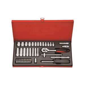 Ensemble de clés à douille en alliage d'aluminium de qualité supérieure de 38 pièces de 1/4 de pouce pour le bricolage et la réparation de vélos - Product Image 1