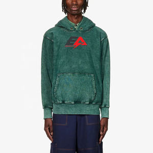 Sudadera CON CAPUCHA DE Color sólido con diseño de Hip Hop de moda Premium, sudadera térmica de gran tamaño Unisex lisa de algodón orgánico de peso pesado personalizada - Product Image 1