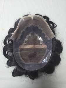 Perruque Lace Front en Cheveux Humains pour Hommes avec Ondulations Naturelles et Styles Raides Crépus - Patchs de Cheveux Indiens Doux - Product Image 3