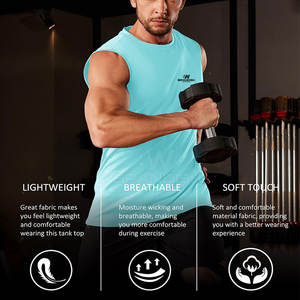 Camiseta sin mangas de algodón 100% de nuevo diseño, ropa de calle, logotipo impreso personalizado, Camiseta holgada de bajo precio para hombre - Product Image 3