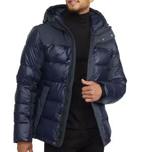 La mejor chaqueta acolchada de color sólido con botones cubiertos para hombre, chaqueta acolchada ligera y ecológica para hombre más vendida - Product Image 1
