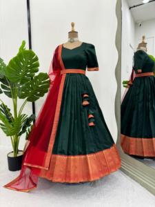Beautiful Party Wear Designer Gown And Dupatta - Product Image 2