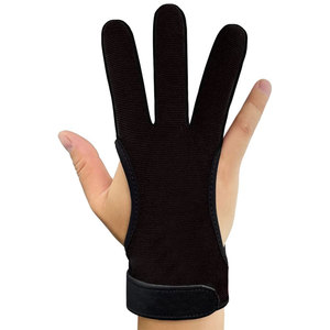 Guantes de Tiro con Arco de Tres Dedos, Equipo Esencial para Práctica de Tiro al Blanco y Deportes al Aire Libre, Guantes Protectores Duraderos - Product Image 1