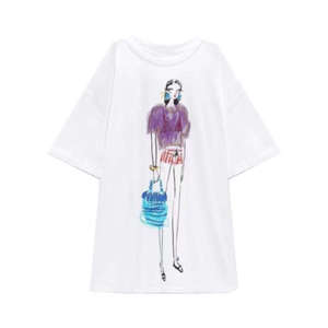 T-shirts pour femmes, été, écologiques, décontractés, de haute qualité, coupe classique, en fibre de bambou et coton imprimé - Product Image 1