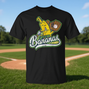 Camiseta Promocional Infantil con Diseño de Béisbol y Plátanos, ¡Vamos a la Fiesta! - Product Image 2