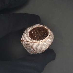 Anillo de Boda Elegante para Hombre, Diseño Personalizado, Plata de Ley 925, con Diamantes, Baño de Rodio, Engaste de Puntas, Ideal para Fiestas, Venta al por Mayor - Product Image 3