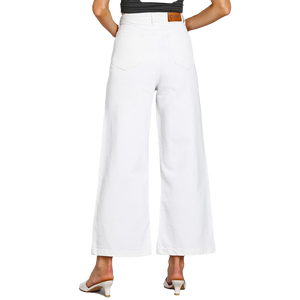 Pantalones vaqueros de mezclilla para mujer Pantalones vaqueros de pierna ancha lavados informales de diseño personalizado de moda para mujer Precio al por mayor de Bangladesh - Product Image 5