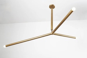 Minimalist Brass Ceiling Pendant <b>Lamp</b> Ideal Modern Chandelier for <b>Kitchen</b> Dining Room Hall and Entryway Lighting - Product Image 3