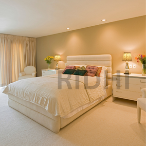 Abat-jour en coton fait main, écologique, imprimé à la main, bleu ciel, floral, Ridhi Luxury, pour éclairage décoratif d'intérieur - Product Image 3