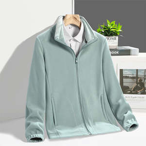 แจ็คเก็ตขนแกะกันลมกันความร้อนสำหรับผู้ชาย, เสื้อโค้ทขนแกะกันลมมีซิปหนาสำหรับฤดูหนาวกลางแจ้งเสื้อโค้ทสำหรับเดินป่าและทนทาน - Product Image 5