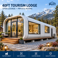 Villa préfabriquée haut de gamme de 40 pieds, style Apple Pod, avec intérieur moderne, pour hôtel en forêt, lodge écologique et centre de bien-être