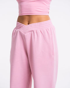 Pantalones Deportivos de Algodón para Mujer, de Alta Calidad, Color Rosa Claro, Corte Recto, Estilo Informal, para Invierno - Product Image 5