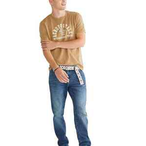 Jeans en denim noir pour hommes, taille plus, logo personnalisé, tendance streetwear 2024, pantalon de mode, vente en gros - Product Image 3