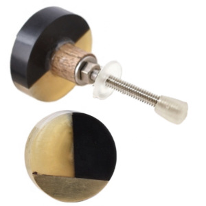 Boutons d'armoire de porte de tiroir en laiton et en résine de conception moderne et poignée de traction pour la cuisine, la chambre, la salle de bain, la penderie et la commode - Product Image 2