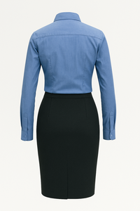 Conjunto de traje de oficina para mujer con falda corta y camisa para uniformes de oficina - Product Image 3