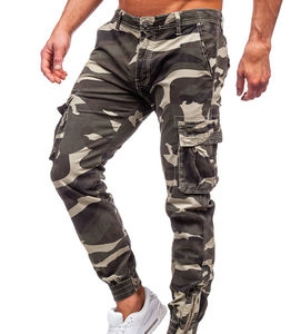 Pantalon cargo pour homme, motif camouflage, 6 poches, léger, coupe slim, respirant, séchage rapide, 100% coton, taille élastique, style streetwear - Product Image 6