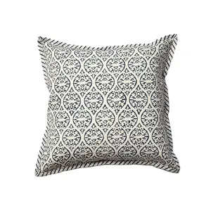 Indian Handmade New Design Flower Block Print Pillow Case Cotton Sofa Cover Bedding Cushion CoverS
