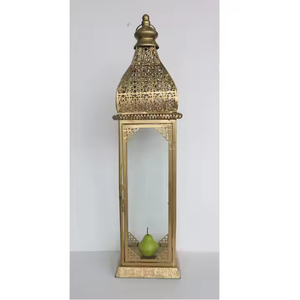 Farol de Metal de Diseño Marroquí Moderno a Precio Razonable, Acabado Dorado Brillante, Tamaño Alto, Hecho a Mano, Decoración Personalizada de Alta Calidad - Product Image 3