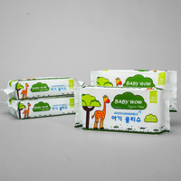 BabyWow Tisu Basah Ramah Lingkungan untuk Rumah Tangga Ukuran Sesuai Pesanan (15x20cm/150x200mm) 80 Lembar Kain Non-Woven Beraroma Dapat Dibuang di Toilet