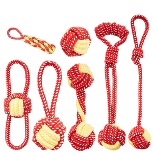Оптовая продажа, прочные хлопчатобумажные игрушки для жевания собак, экологически чистые игрушки для обучения щенков, интерактивные принадлежности для домашних животных для чистки зубов - Product Image 6