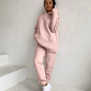 Sudaderas con capucha informales de moda para mujer con cordón de capucha, tejido suave y acogedor, diseño de Jersey cálido para moda callejera Otoño Invierno y OEM - Product Image 3