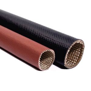 High Temperature Fire Resistance Silicone Coated Fiberglass <b>Sleeving</b> High Flame Retardant for Insulation Exhausted Hose. - Product Image 2