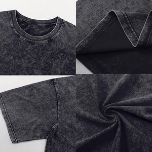 High Quality Oversized Women Cotton Vintage Acid Wash <b>Thick</b> Casual Basic Tees Top Street Wear for Women Long <b>T</b>-<b>shirt</b> for men - Product Image 6